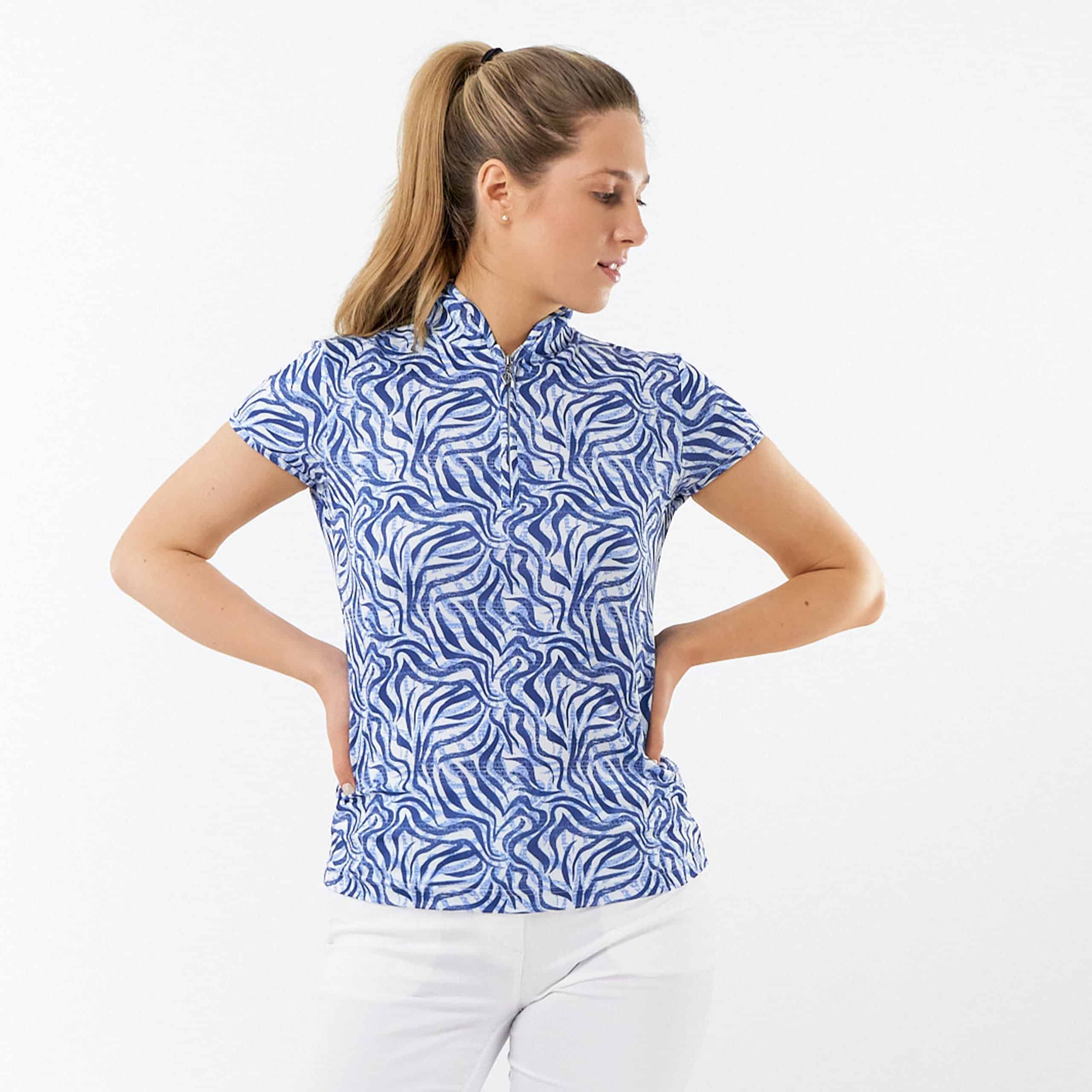 Pure Golf Rise Ladies Golf Polo Shirt Indigo Jungle